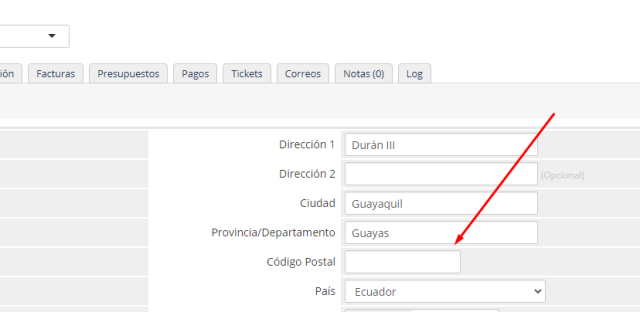 codigo postal