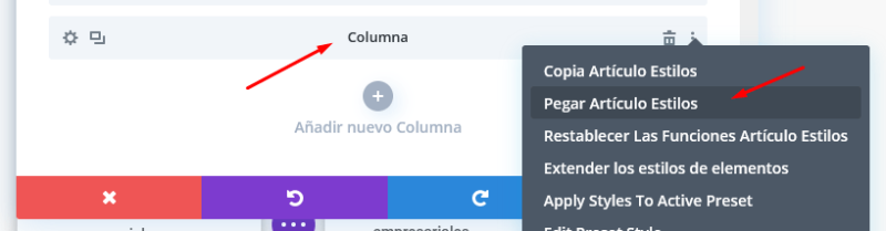 pegar articulos estilos